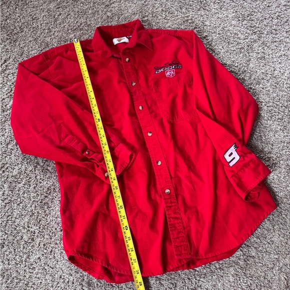 Vintage Winners Circle #9 Bill Elliot Long Sleeve Button Down Shirt Men Size LG - Picture 2 of 6